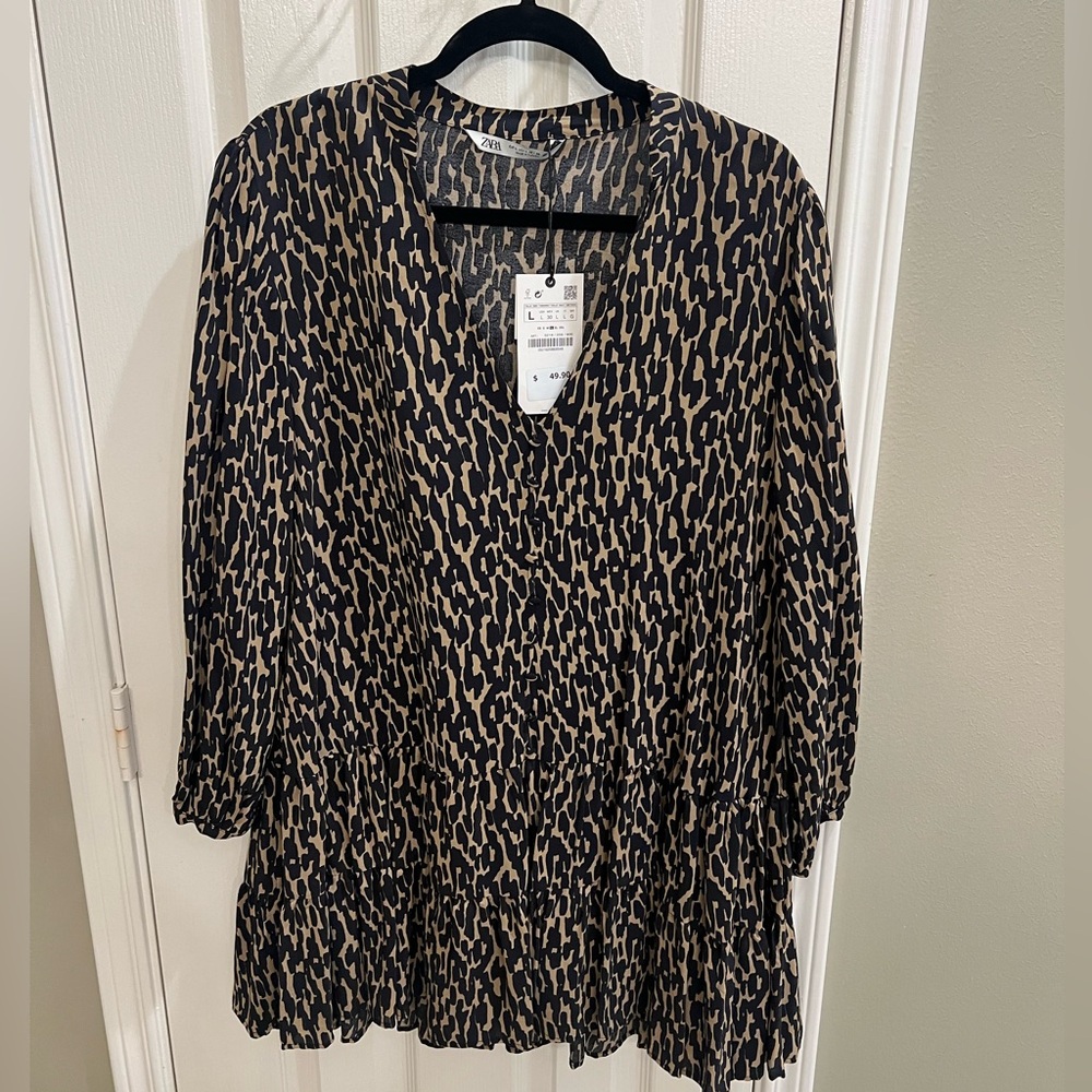 Zara Chic Animal Print Dress